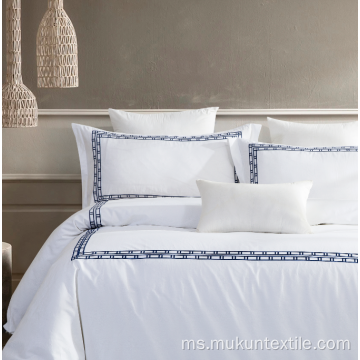 Tempat tidur putih Set Hotel Sheet Bed White